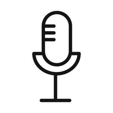 Podcast Simge vektör çizgisi logosu veya sembol koleksiyon taslak biçimi