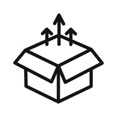 Ürün salınımı ikon vektör çizgisi logosu veya sembol koleksiyon taslak biçimi