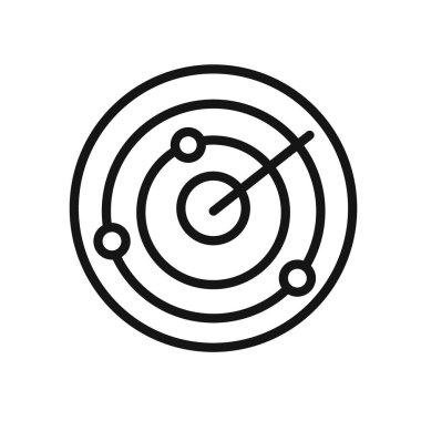 radar algılama simgesi vektör çizgisi logo işareti veya sembol koleksiyon özet biçimi