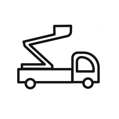 Kurtarma kamyonu sepet ikon vektör çizgisi logosu veya sembol koleksiyon taslak biçimi