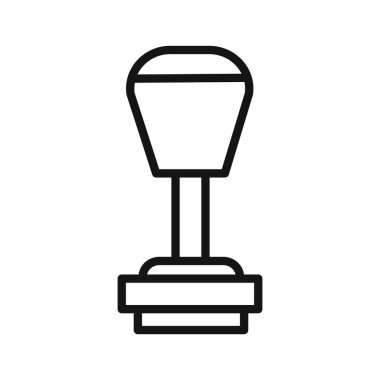 Lastik Damga simgesi vektör çizgisi logosu veya sembol koleksiyon özet biçimi