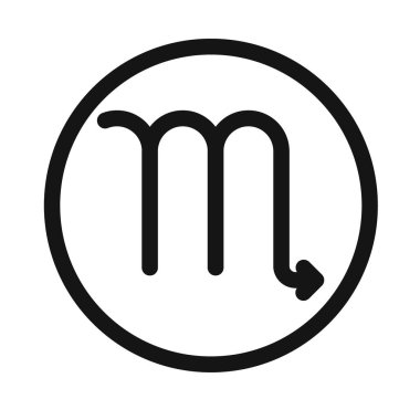 Scorpio zodiac işaret simgesi vektör çizgisi logosu veya sembol koleksiyon özet biçimi