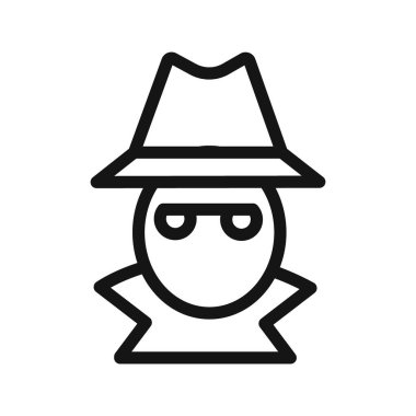 Gizli ajan simgesi vektör çizgisi logosu veya sembol koleksiyon özet biçimi