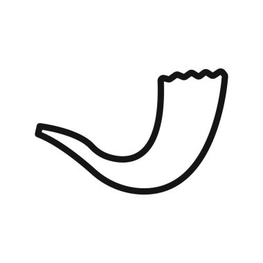Shofar simge vektör çizgisi logosu veya sembol koleksiyon özet biçimi