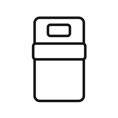 tek yatak ikonu vektör çizgisi logosu veya sembol koleksiyon özet biçimi