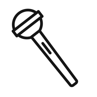 Hoparlör Mikrofon simgesi vektör çizgisi logosu veya sembol koleksiyon taslak biçimini ayarla