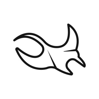 Stingray simge vektör çizgisi logosu veya sembol koleksiyon özet biçimi