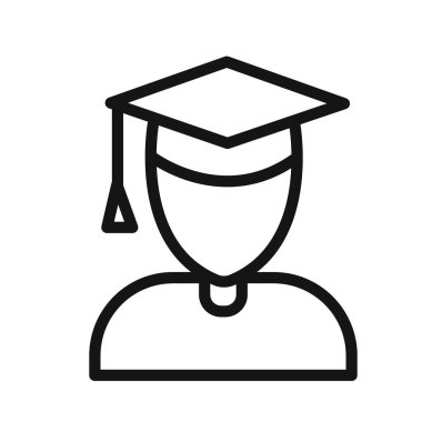 Öğrenci simgesi vektör çizgisi logosu veya sembol koleksiyon özet biçimi