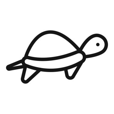 Turtle simgesi vektör çizgisi logosu ya da sembol koleksiyon taslak biçimi