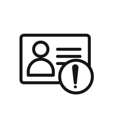 Yetkisiz Erişim simgesi vektör çizgisi logosu ya da sembol kümesi koleksiyon taslak biçimi