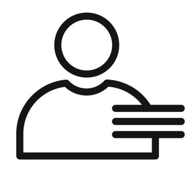 Kullanıcı bilgi simgesi vektör çizgisi logosu veya sembol koleksiyon özet biçimi