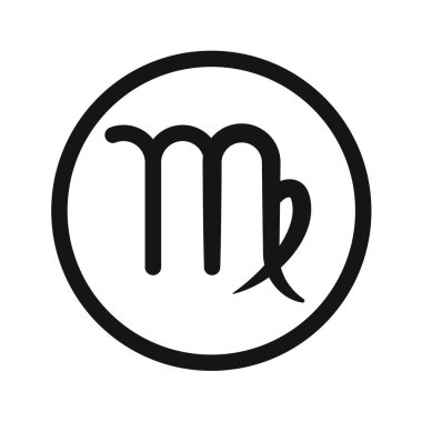 Başak burcu işaret simgesi vektör çizgisi logosu veya sembol kümesi koleksiyon taslak biçimi