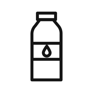 Su şişesi ikon vektör çizgisi logosu veya sembol koleksiyon taslak biçimi