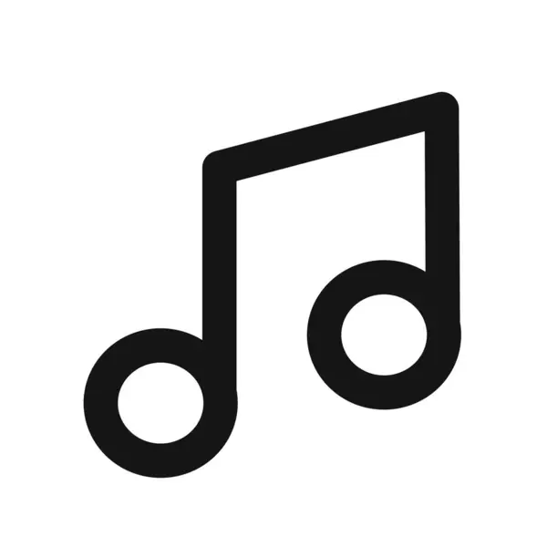 müzik notası ikon vektör çizgisi logosu veya sembol koleksiyon özet biçimi