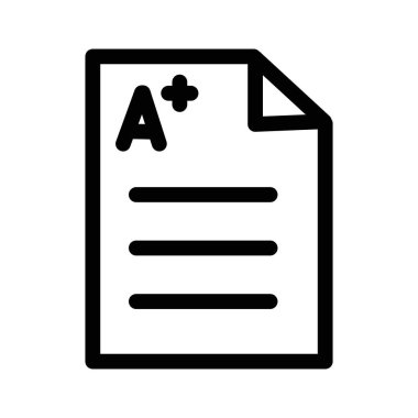 Değerlendirme simgesi ince çizgi ana hatları ve doğrusal vektör işareti ile ayarlandı