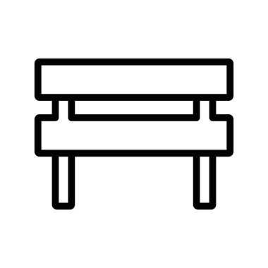 İnce çizgi ana hatları ve doğrusal vektör işareti ile bariyer simgesi belirlendi