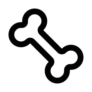 İnce çizgi ana hatları ve doğrusal vektör işareti ile kemik simgesi belirlendi