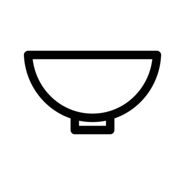 İnce çizgi ana hatları ve doğrusal vektör işareti ile bovling simgesi belirlendi