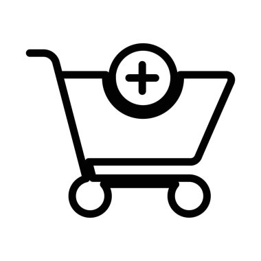 Cart indirme simgesi ince çizgi çizgisi biçimi ve doğrusal vektör işareti ile ayarlandı