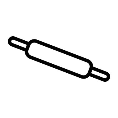 yemek rulosu simgesi ince çizgi ana hatları ve doğrusal vektör işareti ile ayarlandı