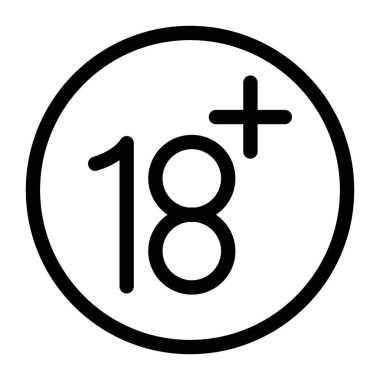 On sekiz artı simge ince çizgi dış hat biçimi ve doğrusal vektör işareti ile ayarlandı