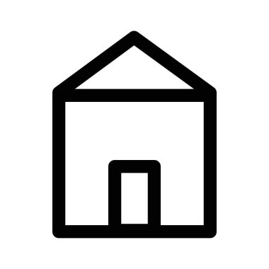 Ev simgesi (2) ince çizgi ana hatları ve doğrusal vektör işareti ile ayarlandı