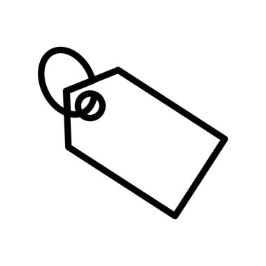 fiyat etiketi simgesi ince çizgi ana hatları ve doğrusal vektör işareti ile ayarlandı