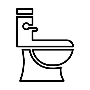 Dinlenme odası simgesi ince çizgi çizgisi biçimi ve doğrusal vektör işareti ile ayarlandı