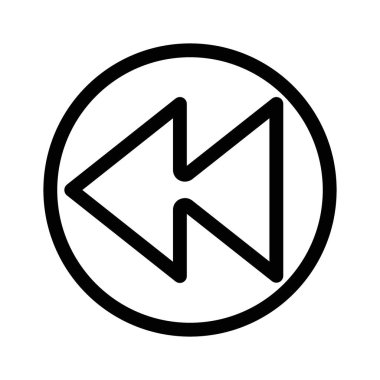 Önceki Arkaplan ok simgesi ince çizgi ana hatları ve doğrusal vektör işareti ile ayarlandı