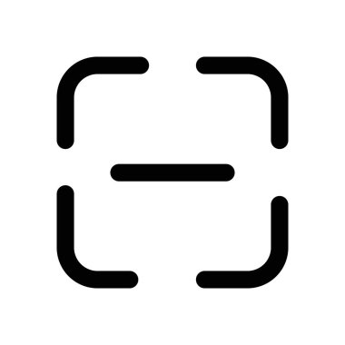 İnce çizgi çizgisi biçimi ve doğrusal vektör işareti ile tarama düğmesi simgesi ayarlandı