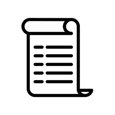 İnce çizgi ana hatları ve doğrusal vektör işareti ile betik simgesi belirlendi