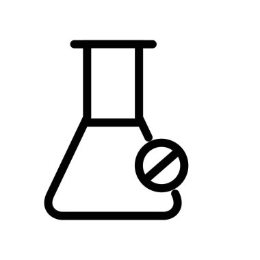Silikonsuz simge ince çizgi çizgisi biçimi ve doğrusal vektör işareti ile ayarlandı