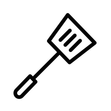 İnce çizgi dış hat biçimi ve doğrusal vektör işareti ile spatula simgesi belirlendi