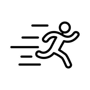 İnce çizgi dış hat biçimi ve doğrusal vektör işareti ile sürat simgesi belirlendi