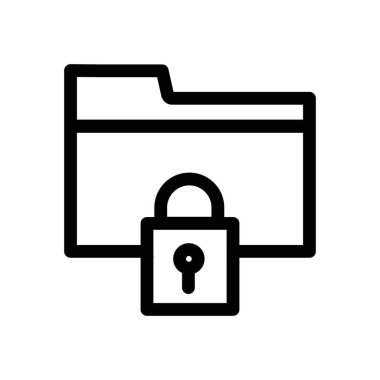 Dizin simgesini ince çizgi ana hatları ve doğrusal vektör işareti ile kilitle