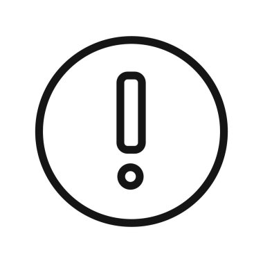 Dikkat uyarı simgesi doğrusal vektör grafik işareti veya web uygulaması ui için sembol