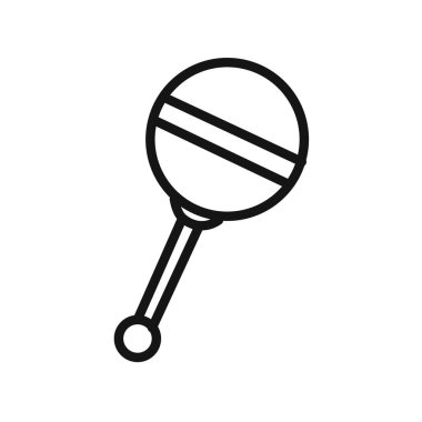 Bebek tıkırtısı simgesi doğrusal vektör grafik işareti veya web uygulaması ui için sembol