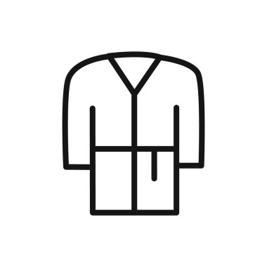 Bornoz simgesi doğrusal vektör grafik işareti veya web uygulaması ui için sembol