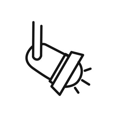 tavan spotlight simgesi doğrusal vektör grafik işareti veya web uygulaması ui için sembol