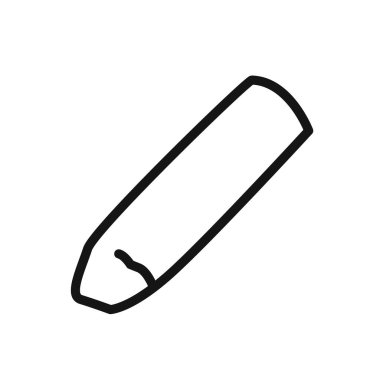 Tebeşir simgesi doğrusal vektör grafik işareti veya web uygulaması ui için sembol