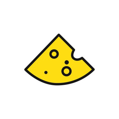 Peynir simgesi doğrusal vektör grafik işareti veya web uygulaması ui için sembol