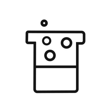 Kimya simgesi doğrusal vektör grafik işareti veya web uygulaması ui için sembol