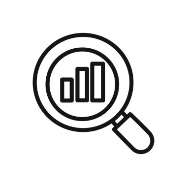 data analizi simgesi doğrusal vektör grafik işareti veya web uygulaması ui için sembol