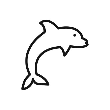 Yunus simgesi doğrusal vektör grafik işareti veya web uygulaması ui için sembol