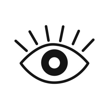 Web uygulaması ui için göz simgesi doğrusal vektör işareti ya da sembol