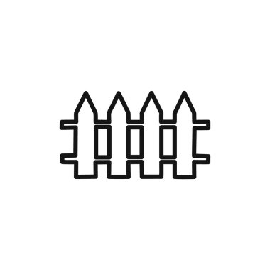 çit simgesi doğrusal vektör grafik işareti veya web uygulaması ui için sembol