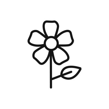 Çiçek Simgesi doğrusal vektör grafik işareti veya web uygulaması ui için sembol