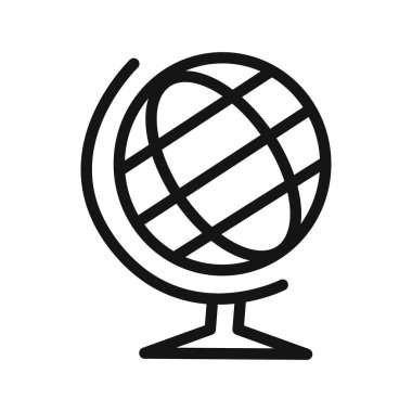 Web uygulaması ui için yerküre simgesi doğrusal vektör grafik işareti veya sembol