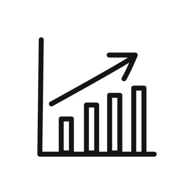 büyüyen ok çubukları lineer vektör grafik işareti ya da web uygulaması ui için belirlenmiş sembol