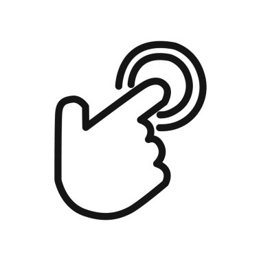 Web uygulaması ui için el ile ikon doğrusal vektör grafik imzası ya da simgesine tıklayarak